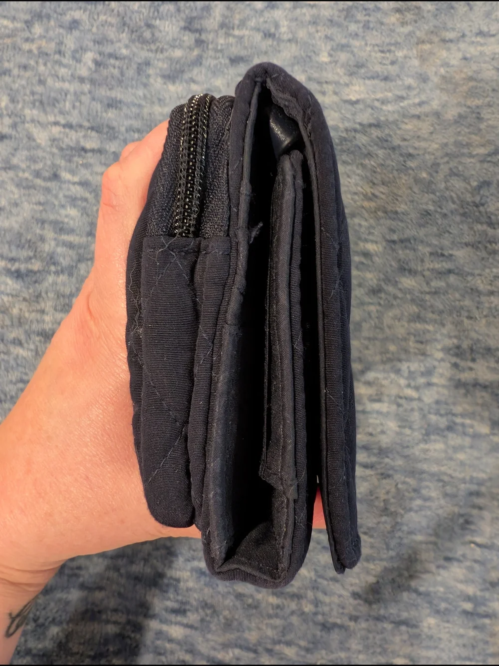 Vera Bradley NWOT Quilted Navy Wallet